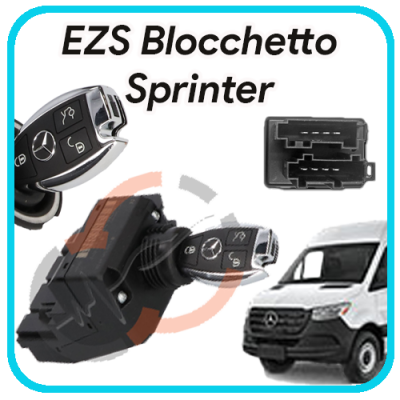 Blocchetto accensione EZS Mercedes Sprinter W906 chiavi ed emulatore