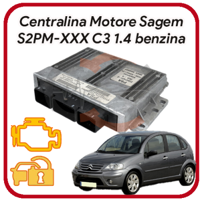 Centralina Motore Citroen C3 Prima (2002-2009) 1.4i KFV / TU3A SAGEM S2PM-XXX