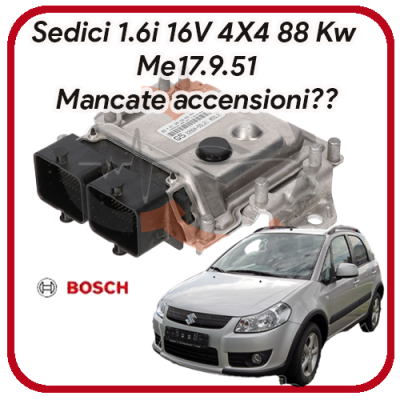 Centralina motore Fiat Sedici 16i 16V Bosch Me17.9.51