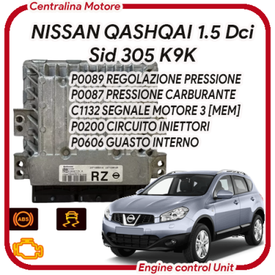 Centralina e difetti su motore e avviamento  Nissan Qashqai 1.5Dci k9k  Sid