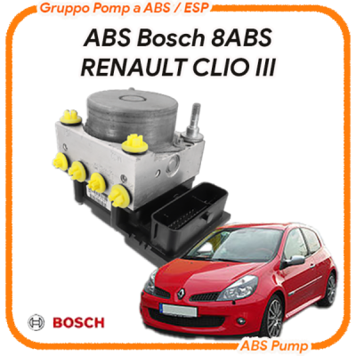 ABS Renault Clio Bosch 8ABS Revisione Modulo Pompa