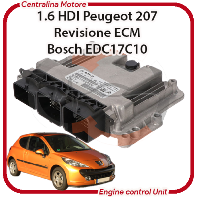 Centralina Motore e avviamento Peugeot 207 1.6 HDI 9HV/9H01 / DV6TED4B Bosch EDC17C10