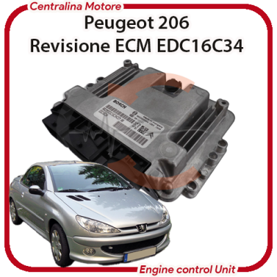Centralina Motore Peugeot 206 1.6 HDI 9HV/9H01 / DV6TED4B Bosch EDC16C34
