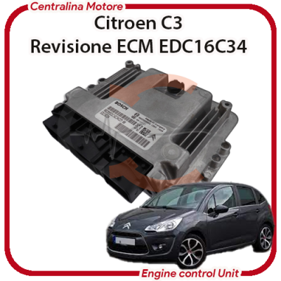 Centralina Motore Citroen C3 1.6 HDI 9HV/9H01 / DV6TED4B Bosch EDC16C34