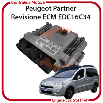 Centralina Motore Peugeot Partner 1.6 HDI 9HV/9H01 / DV6TED4B Bosch EDC16C34